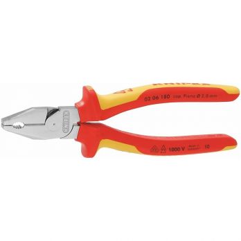 Knipex Heavy duty combination pliers chrome plated VDE insulated