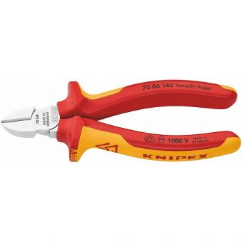 Knipex Diagonal side cutter, chrome-plated 62 HRC