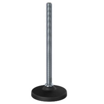 M16x230 Stainless levelling foot 100mm plastic base 1250kg