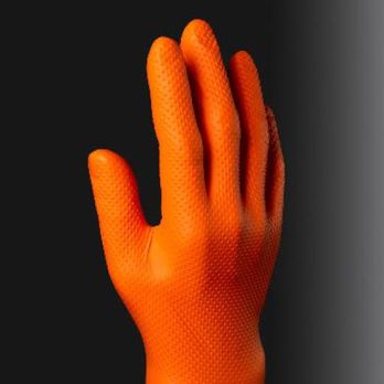 Ignite Orange Nitrile Gloves with extra Grip