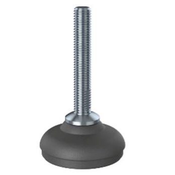 M12x70 Stainless levelling foot 60mm plastic base 1000kg