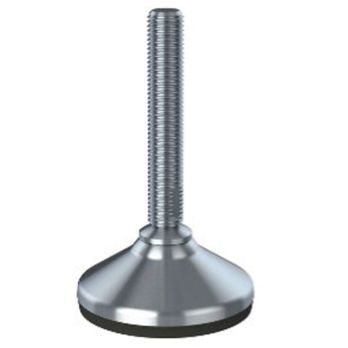 M16x150 Stainless levelling foot 80mm stainless base 1500kg