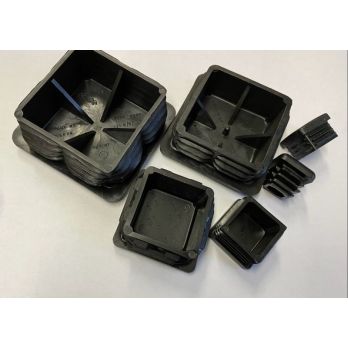 Square plastic end caps for Box metal